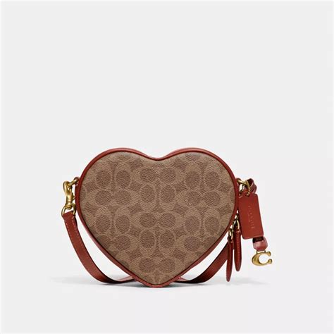 coach heart crossbody canvas.